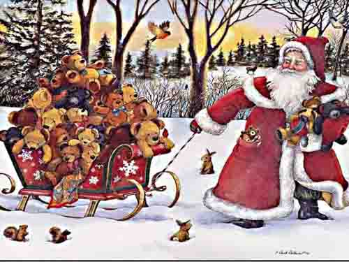 Giochi Di Babbo Natale Che Consegna I Regali.La Magica Slitta Di Babbo Natale Che Porta I Doni Il 24 Dicembre Bianconatale Com
